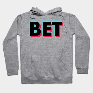 Bet Glitch Black Hoodie